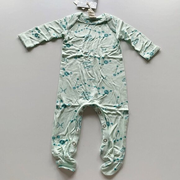 Kate Quinn Organics Bamboo Pisces Footie NB Newborn - Picture 1 of 5